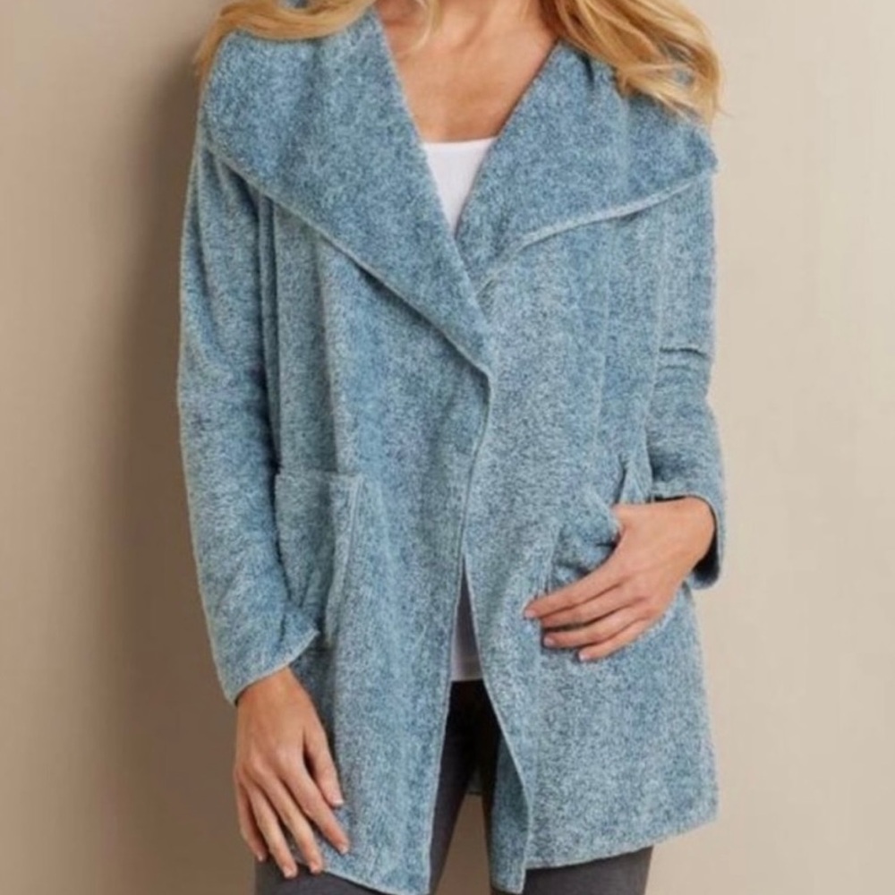 Soft Surroundings Super Soft button Cardigan  w/ pockets Sz M